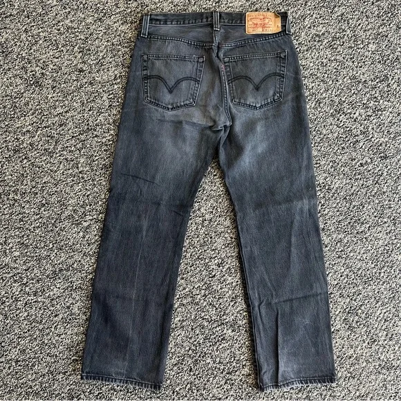 Levi's Original 501  Black Straight Button-fly Jeans 34 x 32 - Picture 3 of 7